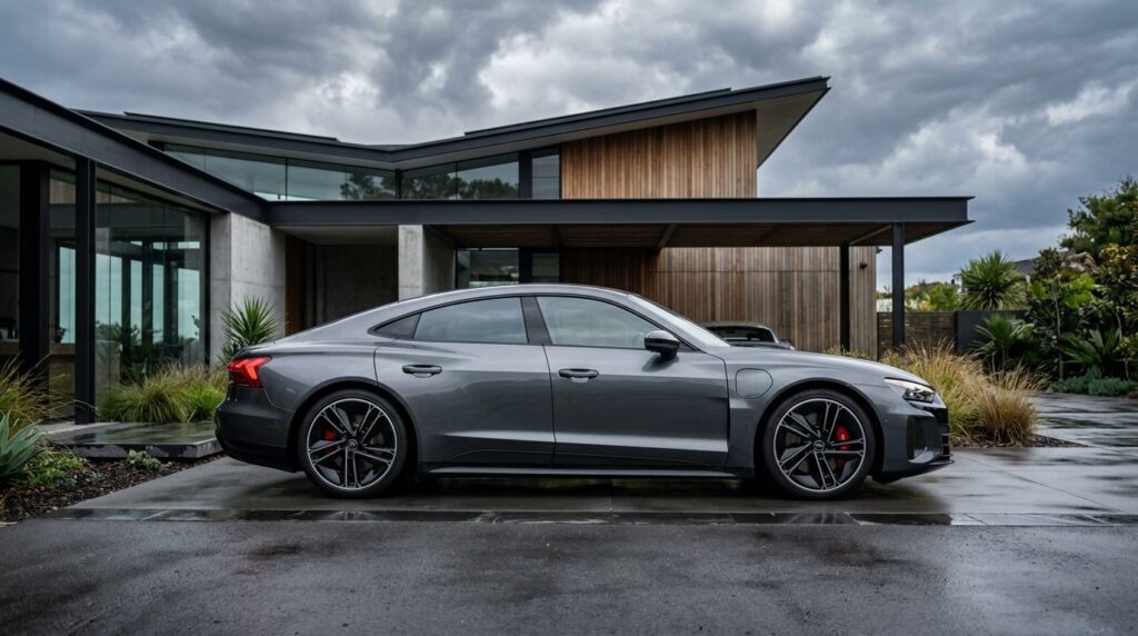 Audi e-tron GT 2026 electric sports sedan parked at exclusiv